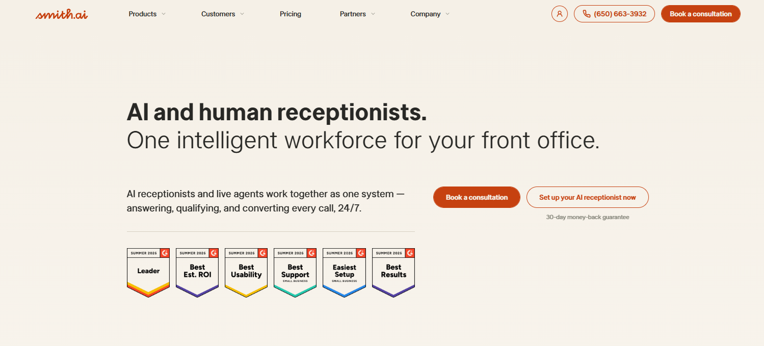 Best AI Receptionists & AI Answering Services for Small Businesses in 2026