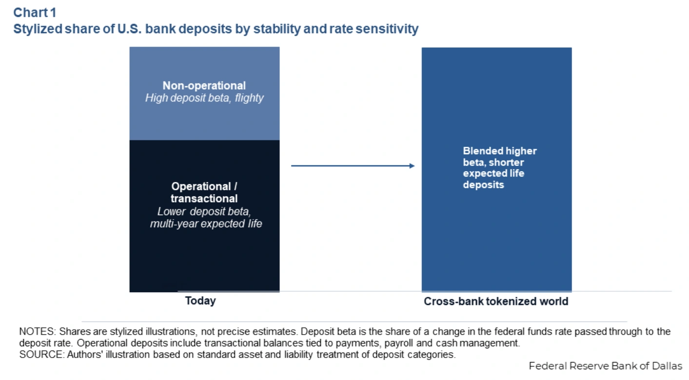 Dallas Fed warns tokenized deposits could squeeze bank lending