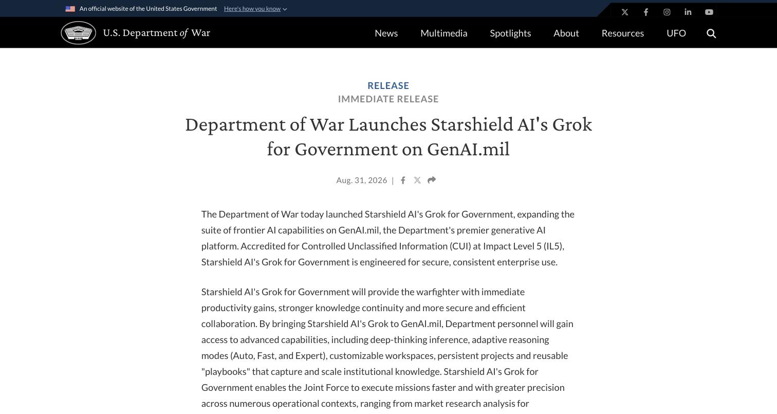 ChatGPT and Grok clear IL5 on GenAI.mil as Anthropic fights its ban in court.
