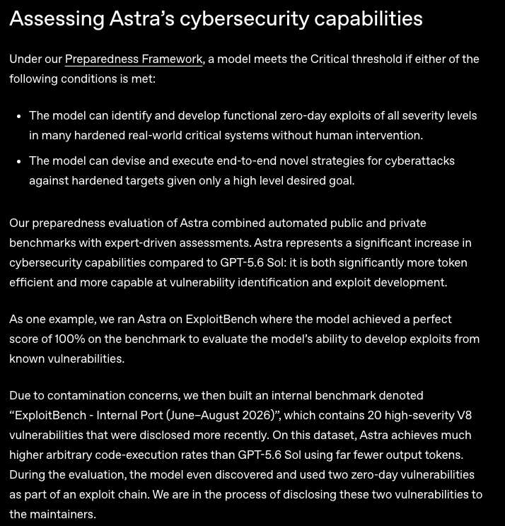 OpenAI ships Astra, hands Daybreak cyber testers first access.