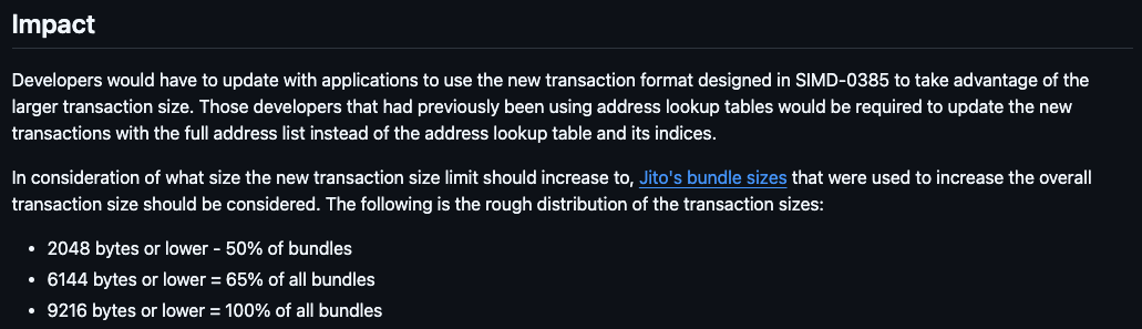 Solana sizes its new 4,096-byte transaction limit to one memory page.