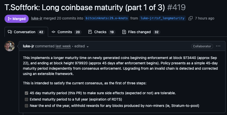 Bitcoin BLAKE2b fork moves to freeze new mining rewards for 45 days.