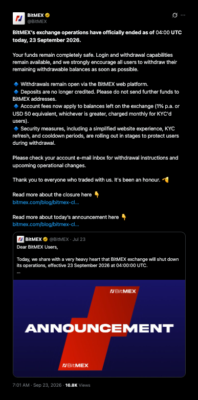 이제 BitMEX 인증 사용자는 계정 정지 후 남은 잔액에 대해 매달 최소 50달러를 지불해야 합니다.