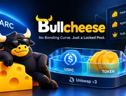 مراجعة Bullcheese: منصة إطلاق عملات ميمية على منصة Circle's Arc بدون منحنى ترابط
