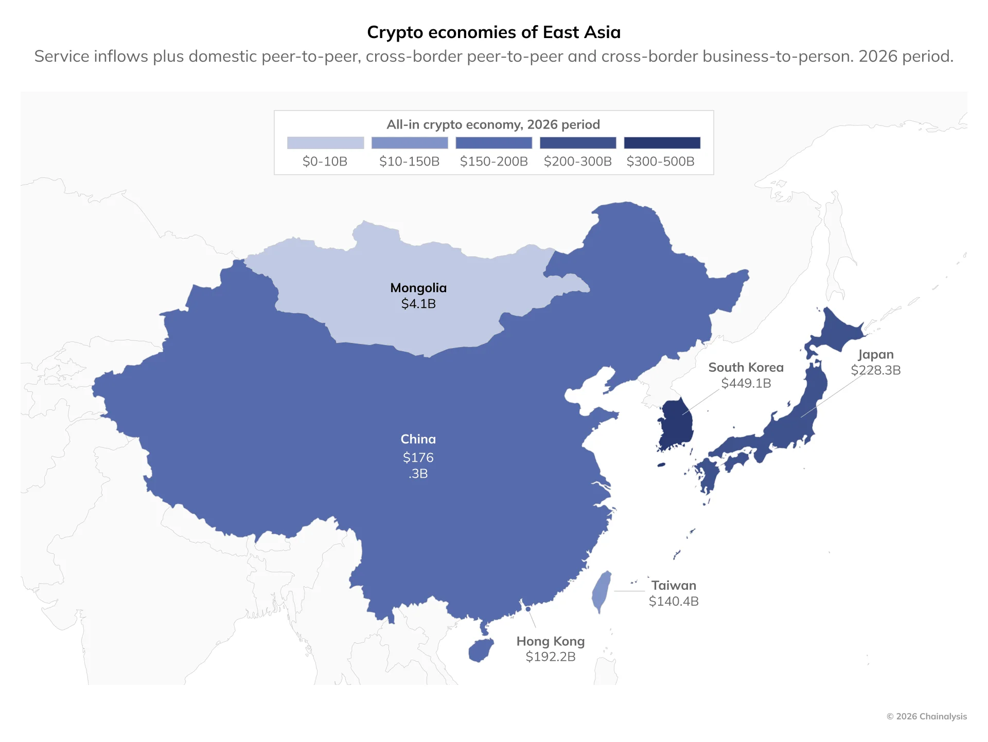 China, South Korea lead as East Asia's $1.2T crypto economy defies regulatory strain